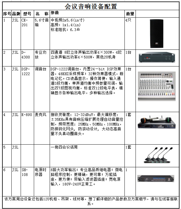 茄子短视频污会议音响设备配置方案