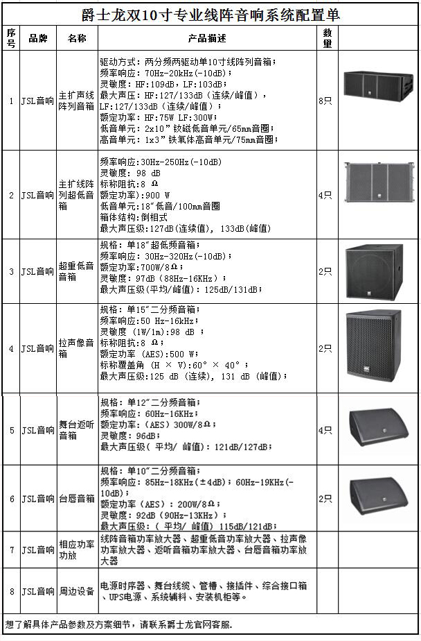 茄子短视频污双10寸专业线阵音响系统配置单