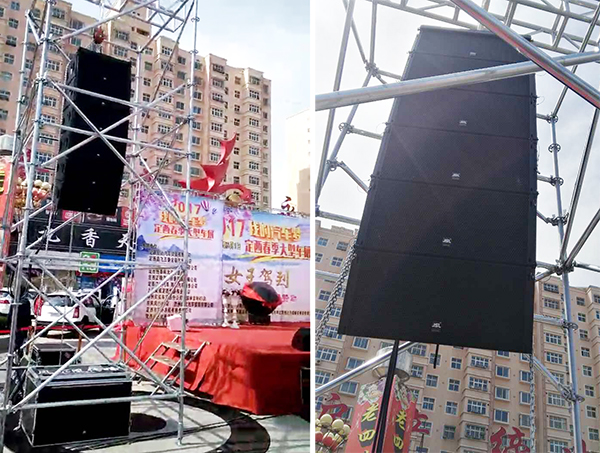 茄子短视频污线阵音响系统亮相定西春季大型车展