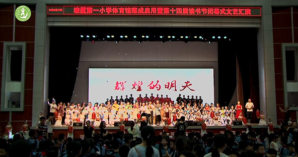 东莞小学体育馆文艺汇演采用茄子短视频污线阵音响系统