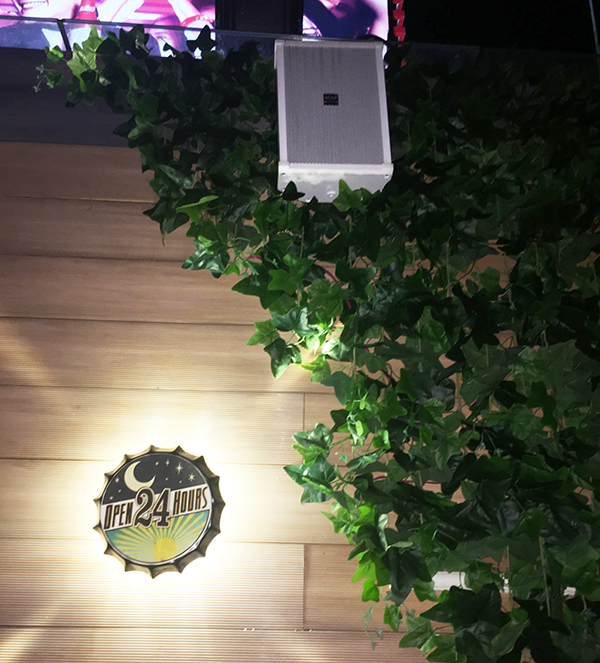 进口专业音响设备入驻娱乐露天酒吧