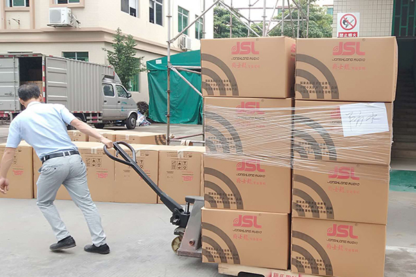 非洲客户定制茄子短视频污线阵列音响系统