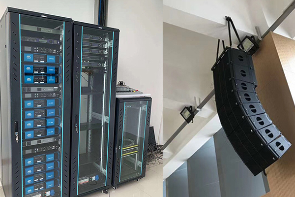 茄子短视频污音响成功打造德清县三合中心学校多功能厅