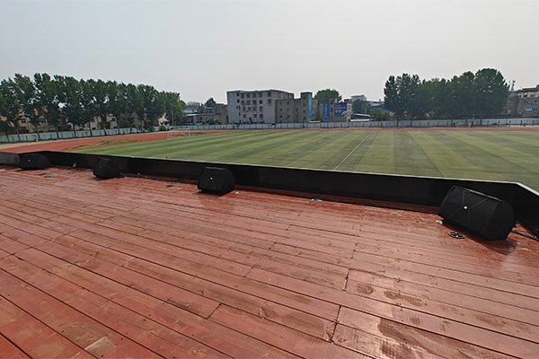 JSL茄子短视频污专业音响助阵开封文化艺术职业学院风雨操场