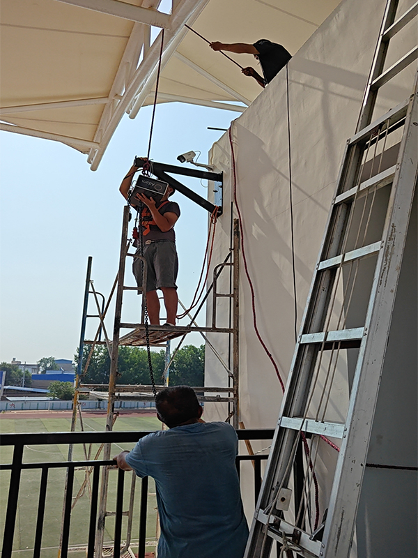 JSL茄子短视频污专业音响助阵开封文化艺术职业学院风雨操场