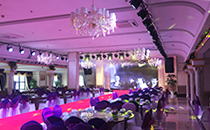 宴会厅采用专业线阵音响系统 宴会厅采用专业线阵音响系统