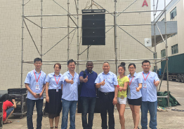 非洲客户对茄子短视频污线阵音响系统兴致盎然 赞不绝口